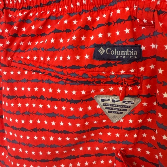 Columbia Men’s PFG Super Backcast Water Swim Shorts lined Red Size Large - Picture 4 of 8